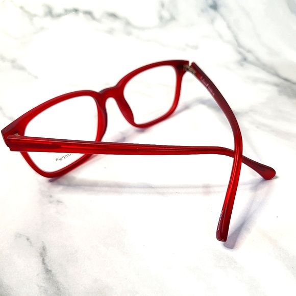 NEW Rx'able Eyeglass Frame, Matte RED glasses, full rim lightweight 52-19-145 - Picture 5 of 7